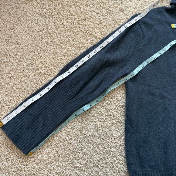 MASSIMO DUTTI Women’s Wool Cashmere Blend High Neck Knit Sweater Blue Medium - Picture 8 of 8